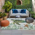 thumbnail image 2 of Ocean Green Turtles Outdoor Rug for Patio/Deck/Porch, Non-Slip Large Area Rug 4 x 6 Ft, Coastal Starfish Summer Nautical Seagrass Indoor Outdoor Rugs Washable Area Rugs, Camping Rug Carpet Runner, 2 of 8