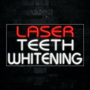 Laser Teeth Whitening LED Neon Sign 33"L x 18"H #31740