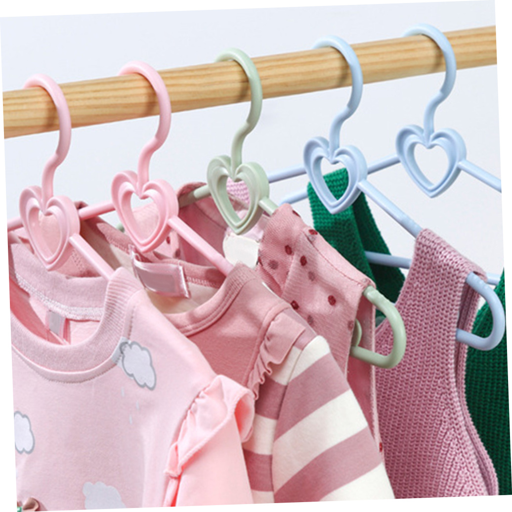Soimiss Clothes Hangers For Kids Baby Clothes Hangers Plastic Pink 20Pcs 11.6x6.1in