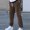 Wine, variant on WIZUTIZ Men's Corduroy Cargo Pants Comfort Stretch Work Utility Pants Elastic Waist Drawstring Sport Casual Hiking Jogger Pants