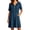 Navy, variant on Bxsruta Women's Embroidered Short Sleeve V Neck Smock Dress Casual A Line Tunic with Pockets Cocktail Length Pull on Loose Fit for Summer Vacation Everyday Wear