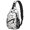 Chihuahua and Dog Paw Print, variant on Boxer and Dog Paw Print Blue Pattern Sling Backpack, Unisex Cycling Crossbody Bag with Side Mesh Pockets, Adjustable Ambidextrous Strap Gift Ideas for Holiday Birthday Gifts