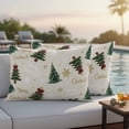 thumbnail image 5 of Pack of 2 Outdoor Pillow Covers 20x12 Inch Waterproof Christmas Throw Pillow Covers,Decorative Couch Pillow Shams Protectors Winter Pine Tree Gold White Xmas Snowflakes Patio Cushion Pillowcases, 5 of 8