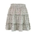 thumbnail image 2 of Falda plisada floral con volantes para mujer Minifalda acampanada con cintura plisada floral alta para niñas, 2 of 9
