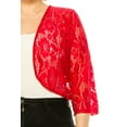 thumbnail image 5 of Women's Plus Size Casual Lace Bolero Cardigan, 5 of 6