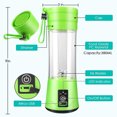 thumbnail image 5 of Powerful Mini Household Juicer Cup Personal Cordless Portable Blender for Travel Sports Kitchen  Green, 5 of 6