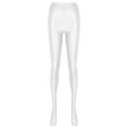 thumbnail image 5 of Kvysinly Women Shiny Glossy Pantyhose Footed Tights Yoga Stockings Leggings White L, 5 of 7