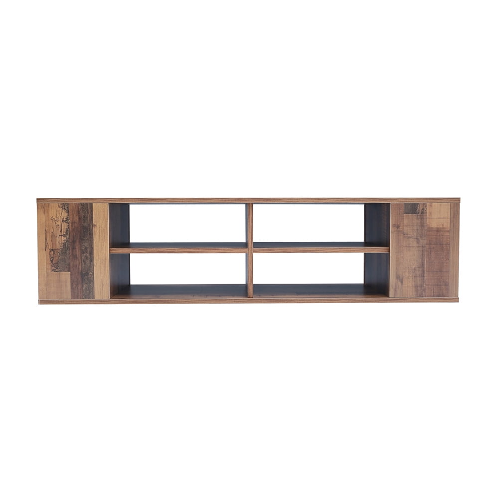 Kepooman Wall Mounted Floating TV Stand with Height Adjustable for Living Room Home Office, Wood Color Kepooman Wall Mounted Floating TV Stand with Height Adjustable for Living Room Home Office, Wood Color