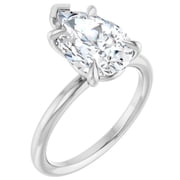 5 Carat Pear Lab Grown Diamond Engagement Ring