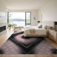 thumbnail image 3 of ODIKA 9'x12' Washable Area Rug Pink Transitional Grey Tonal Flow Overlay Grid Statement Contemporary for Dining Room, Basement, Large Office, Non-Slip Chair-Friendly, 3 of 7