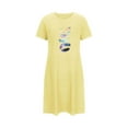 thumbnail image 5 of Camisón corto de mujer, vestido de largo medio con estampado de moda, camisón corto extragrande de mujer, camisón de manga corta con estampado de pecho a la moda, camisón de mujer, 5 of 5