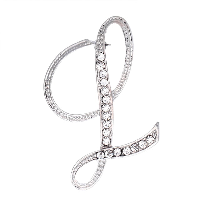 New Personality Set With Diamond Brooch 26 English Letter Brooch