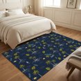 thumbnail image 4 of Area Rugs 4'x6'. Tropical Palm Trees Carpet Runner Indoor Outdoor Rugs Home Decor Aesthetic, Summer Monstera Leaf Sailboat Navy Blue Non Slip Mats Washable Accent Rug for Living Room Bedroom, 4 of 8