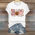 thumbnail image 5 of Clearance! HCURIBAD Shirts for Women, Women's Round Neck Long Sleeve Top Halloween Printed Casual Loose T Shirt, Womens Graphic Tees, Halloween Shirts for Women 1PC Top White M, 5 of 6