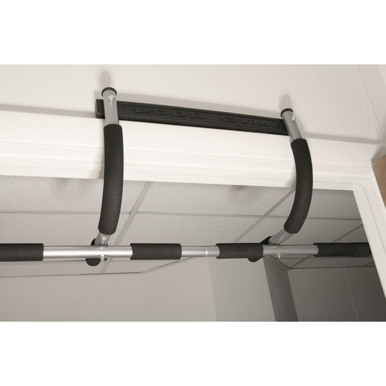 Portable Upper Body Workout Doorway Iron Pull Up Bar Professional Grade Iron Training Bar Supports Up to 300 lbs. Fits Doorways 24 to 36 Wide Non Slip Comfort Grips Pull Up