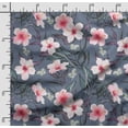 thumbnail image 2 of Soimoi Watercolor Floral Printed, Cotton Fleece, Fabric By The Yard Sewing DIY Stretch Fabric 56 Inches Wide, WarmFabric For Hats, Coats, Gloves, Blankets, Pink, 2 of 5