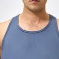 thumbnail image 5 of Jinhomg Men's Loose Tank Top Lightweight Comfy Sleeveless Crew Neck Workout Shirts Basic Solid Gym Athletic Undershirts Regular Fit Sportswear Women Blue M, 5 of 10