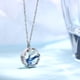 thumbnail image 4 of Hot6sl Liquidación de Ahorros de Verano Collar de Clavícula Femeninas y Sirenas y Cristal Azul Océano, 4 of 5