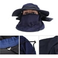 thumbnail image 3 of LinYooLi Men Wide Brim Sun UV Protection Sunhat with Removable Face Neck Flap Foldable Ponytail Fishing Hat, 3 of 6