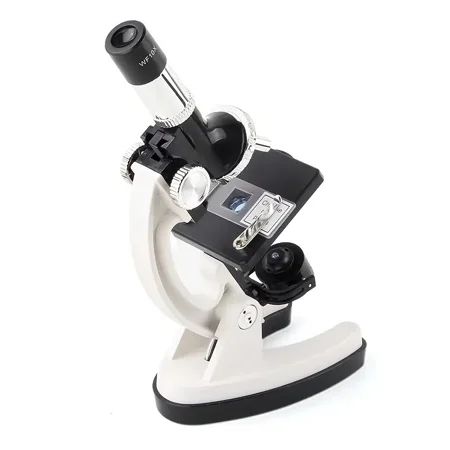 

15pcs 120X-1200X Kids Beginner Microscope Kit With Metal Body Microscope Plastic Slides LED Light And Carrying Box