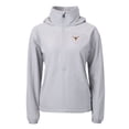 thumbnail image 2 of Women's Cutter & Buck  Gray Texas Longhorns Charter Eco Recycled Half-Zip Anorak Jacket, 2 of 3