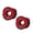 Red, variant on Tuffy Ultimate 4WayRing Yellow Bone Durable Squeaky Plush Dog Toy