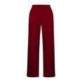 thumbnail image 4 of ZOIGHDA Yoga Pants for Women Dressy Casual High Waist Straight Leg Work Slacks Plus Size Leggings with Pockets for Women(Wine,5X-Large), 4 of 5