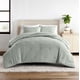 thumbnail image 1 of Juego de Edredón Tipo Waffle Texturizado en Verde Salvia para Ropa de Cama Tamaño Full/Queen de Comfort Canopy, 1 of 8