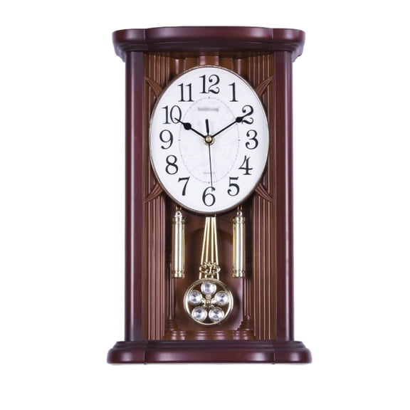 Mantel Clock, Wooden Silent Mantel Clock Home Vintage Battery Operated Mantel Clocks Retro Table Clock for Living Room Decor
