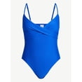 thumbnail image 4 of Time and Tru Women's and Women's Plus Size Ruched Front One Piece Swimsuit, Sizes XS-3X, 4 of 5