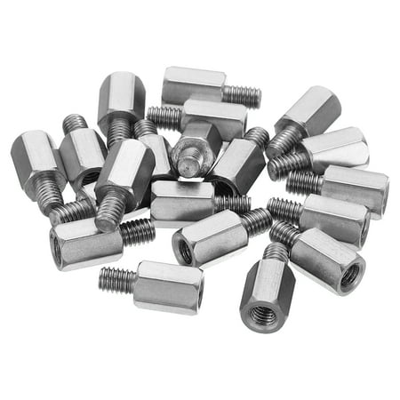 Uxcell M3x7mm+4mm Male-Female Hex Standoff Screws Stainless Steel PCB Standoffs for Motherboards 20 Pack
