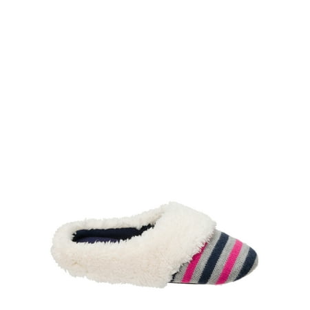 DF by Dearfoams Girls' Sweater Knit Clog Slippers