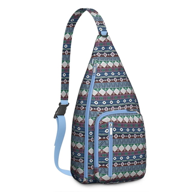 Artistic Geometric Sling Backpack – Abstract Shoulder Bag, Fashionable for Urban Use
