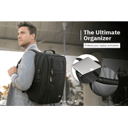 CODi Magna 17.3 Laptop Backpack – Unbreakable Zippers, USB Charging Port, Padded Laptop & Tablet Compartments, Black