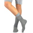 thumbnail image 2 of Men's Classic Cotton Crew Dress Socks 3-Pair 10-13 Gift for Him Office School Socks (Solid Heather Grey), 2 of 4
