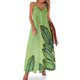 thumbnail image 1 of Vestido sin mangas con estampado de hojas vestidos para eventos especiales ropa de mujer Vestido mujer, 1 of 7