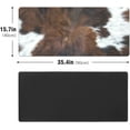 thumbnail image 2 of Brown Cowhide Desk Mat, Desk Accessory, Cute Workspace, Trendy Workspace, Trendy, 35.4x15.7in Large Gaming Mouse Pad, Cute Desk Topper, Pretty Desk Pad, 2 of 5