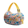 thumbnail image 4 of mmirethe Organize Travel Essentials Foldable Storage Bag Travel-friendly Beach Bag yellow plaid 5Set, 4 of 6