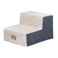 thumbnail image 1 of DOLITY Dog Stairs 2 Step Sturdy Puppy Ramp High Density Sponge for Older Dogs, Cats gray white, 1 of 9