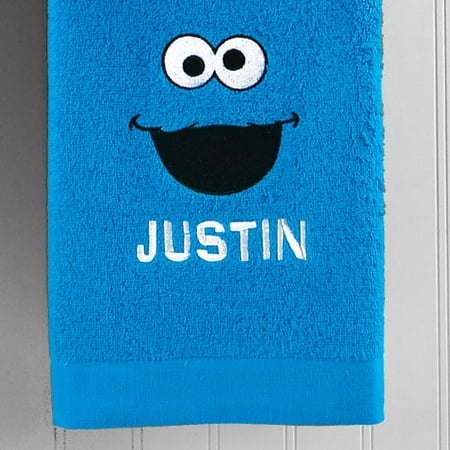 Personalized Sesame Street Bath Towel, Cookie Monster