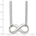 thumbnail image 5 of Stainless Steel Polished Two Strand Infinity 18In Necklace (18 X 34) Made In China srn1408-18, 5 of 5