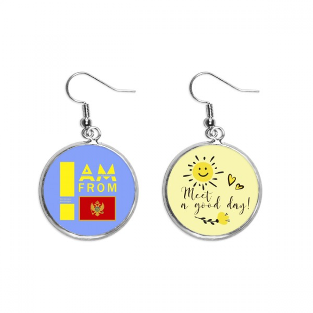 Soy de Montenegro Pendiente Sol Flor Pendiente Joyas Moda Unbranded M