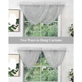 thumbnail image 5 of Waterfall Valances for Windows, Pure Light Grey Kitchen Sheer Valance Curtains, Simple Solid Color Rod Pocket Elegant Swag Valances for Living Room Bedroom, 47.2"x38.5", 2 Panel, 5 of 8