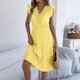 thumbnail image 5 of Vestido de Verano Casual de Mujer con Cuello en V Cintura Plegada sin Mangas Medias de Ternera Encaje Vestido de Verano para Mujeres, 5 of 7