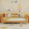 thumbnail image 4 of Mirightone Baby Low to Ground Montessori Wood Bed Frame with Slats and Removable Side Rails, Twin Size, 4 of 8