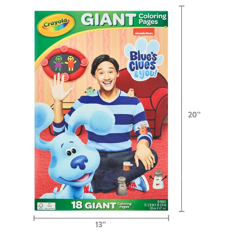 18 Giant Blue's Clues Crayola Coloring Pages