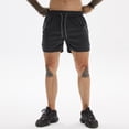 thumbnail image 4 of Bañador de secado rápido para hombre, 2 piezas, pantalones cortos deportivos sólidos con bolsillos, para fitness y ocio, 4 of 6