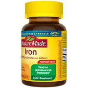 Nature Made Iron 65 mg (325 mg Ferrous Sulfate) Tablets, Dietary Supplement, 190 Count