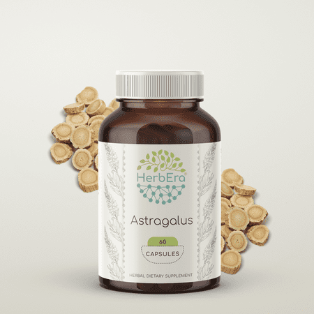 Astragalus 60 Capsules, 500 mg, Organic Astragalus (Astragalus Membranaceus) Dried Root