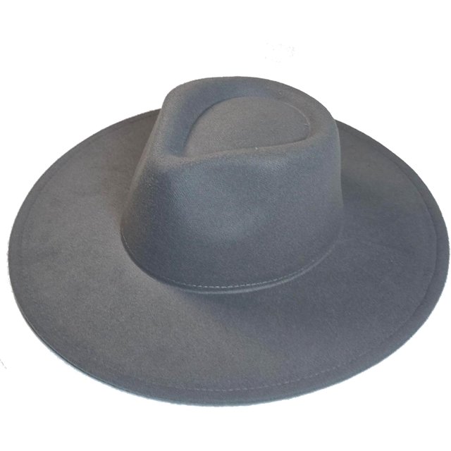 VERVE 8 Wide Brim Vegan Felt Rancher Hat - Women, Men, and Kids Fedora Style with Adjustable Inner Drawstring